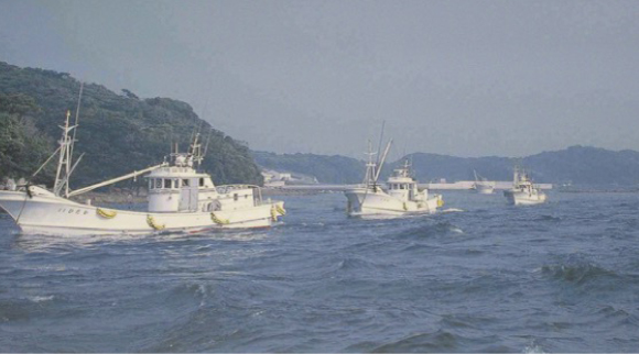 いりこは旋網漁業が主流だ。